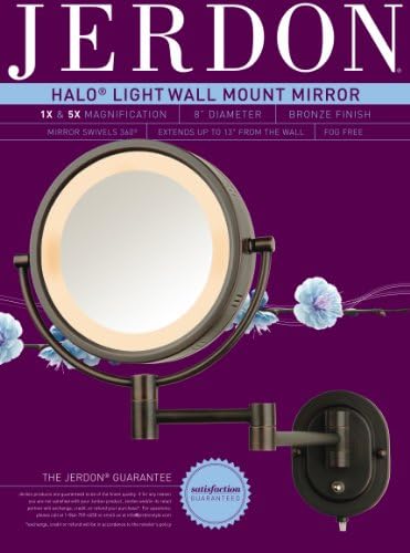 Dvostrano zidno ogledalo za šminkanje s pozadinskim osvjetljenjem-ogledalo za šminkanje s pozadinskim osvjetljenjem s 5 puta većim