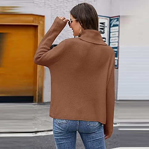 Lhrican džemperi za žene 2022 usjev, ženska modna čvrsta boja džemper džemper džemper dugih rukava