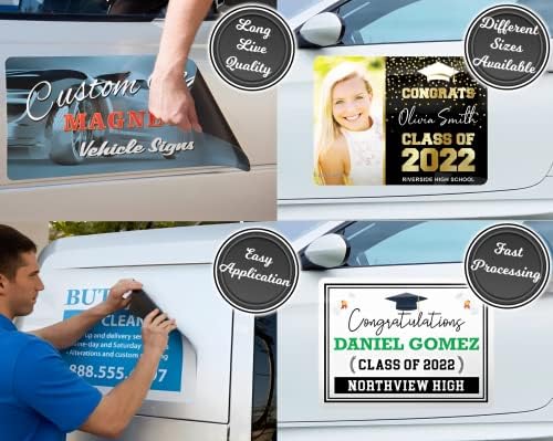 Die Cut Custom Car Magnet znak | Personalizirani logotip za vaš kamion za automobil | Oglasite svoje poslovno vozilo Magnetic | Profesionalno