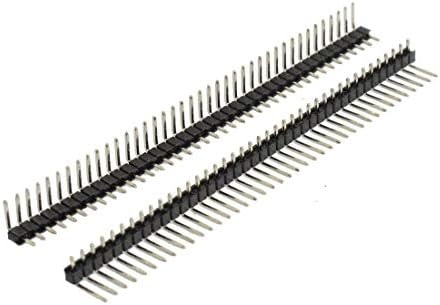 Novi 90167 3 kom 40 pinova u koracima od 2,54 mm jednoredne pravokutne pinove PCB (3 komada) 40 pinova u koracima od 2,54 mm