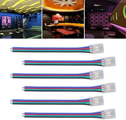Marhynchus 10pcs LED Light Strip konektori 4PIN 10 mm RGB Strong PC COB LED Strip DIY Connectors Adapter za ured za kućne zabave