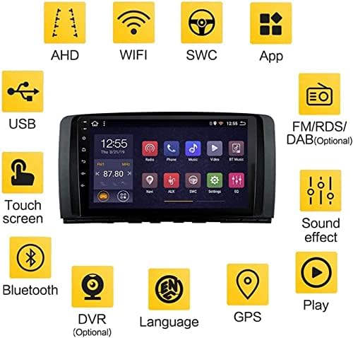 9-inčni zaslon osjetljiv na dodir Autoradio Multimedia Player za M-Eccedes B-ENZ R-klase W251 R280 R320 R350 R63 2006-2014, FM/Bluetooth/WiFi/SWC/Mirror