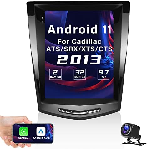 2 + 32G Android 11 Auto stereo zvučnika za Cadillac ATS / SRX / XTS / CTS 2013 s bežičnim Apple Carplay Android Auto, 9,7-inčni zaslon