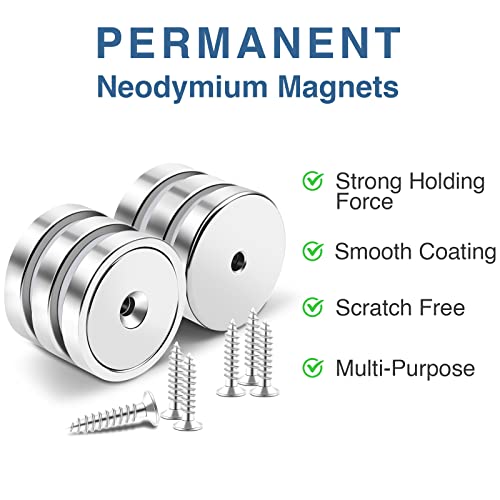 ; 8 pakiranja jakih neodimijskih magneta s dvostranim ljepilom u kompletu sa 6 pakiranja jakih magneta s rupom od 100 lb
