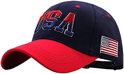Muške i ženske bejzbolske kape s američkom zastavom, kapa s vezenim slovima u SAD-u, Podesiva kapa u jednoj veličini za kupovinu, sport