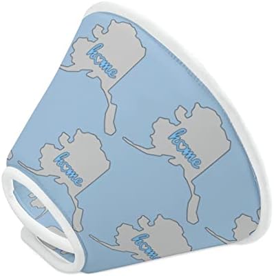 Ogrlica za kućne ljubimce u obliku konusa s obrisom karte Aljaske Podesiva ogrlica za oporavak kućnih ljubimaca zaštitna ogrlica za
