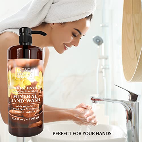 Tekući sapun za ruke od badema i vanilije-hidratantni gel sapun za ruke s pumpicom - hranjivo sredstvo za pranje ruku - pakiranje od