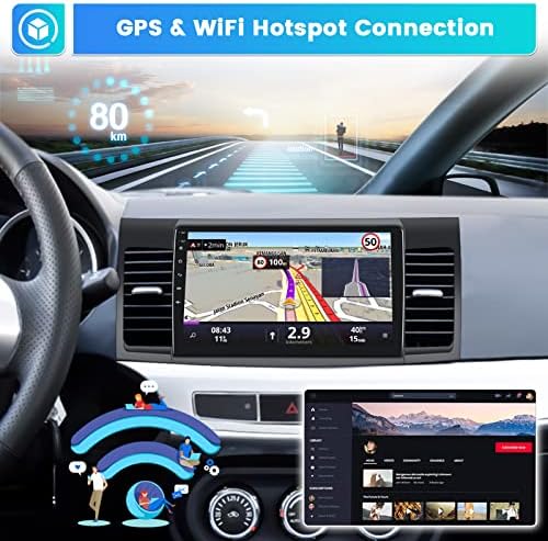 Za 2007-2012 Mitsubishi Lancer Radio, Apple CarPlay Android 11 CAR STEREO s Android Auto 10,1 inčnim zaslonom osjetljivim na dodir