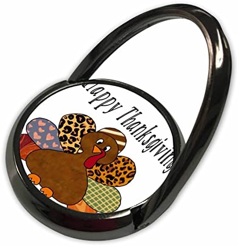 3Drose sretan Dan zahvalnosti s simpatičnom stilskim uzorkom puretine - telefonski prstenovi