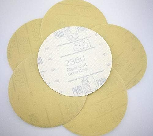 Xucus 100pcs 5inch 236U brusni papir s kukom i petljom podlogom Abrazivni suhi brusni disk 80-400grit za zračni brusilica -