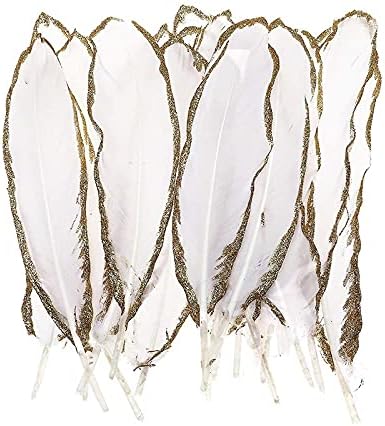 20 kom Zlatno / Srebrno gusje perje perjanice; perje za izradu nakita od šljiva Šeširi Božićni ukrasi pribor 15-20 cm