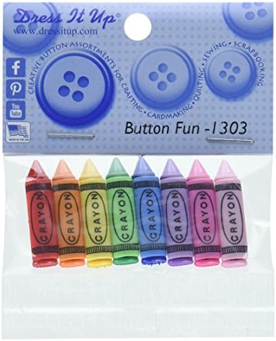 Jesse James Dress It Up Buttons School Collection 1303 BF-CRAYONS 1303-1P