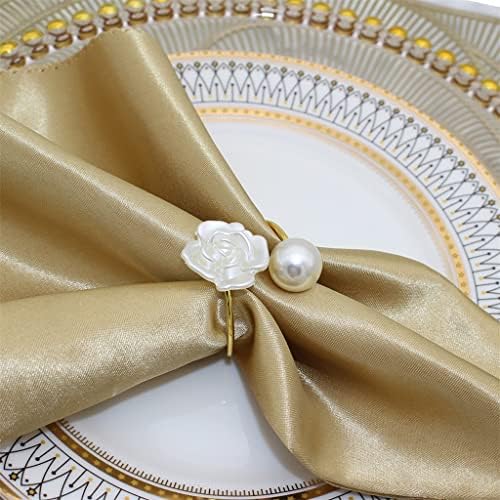 DHTDVD salveti prsten cvijet biser dizajn ručnika za salvete za salvete za salvete za svadbu dekoracija večere za večeru