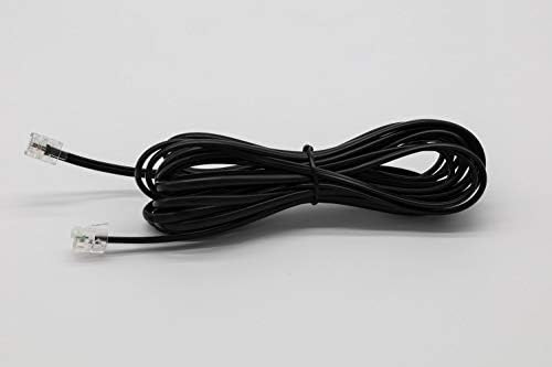 Paket od 5-15 ft ravna crna telefonska linijska linijska kabel RJ11 kabel - Ured - Početna - FINGLINE - Fax - Modem - 6p2c