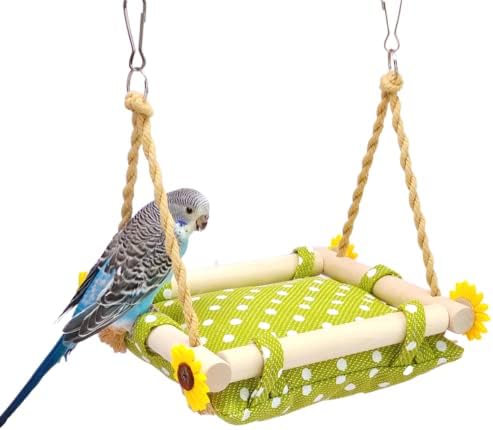 Ptičja viseća igračka za ljuljanje prirodno drvo papiga ljuljanje viseće ptice stalak za toplo ptičje gnijezdo kavez za kavez za papagaj