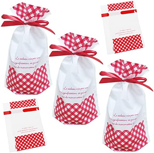 50pcs poklon vrećice s čipkom s uzorkom Sakure bomboni kolačići vrećice za poslastice za Božić, rođendan, vjenčanje