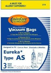 Eureka stil brzine zraka kao vakuumske torbe za mikro-filtraciju