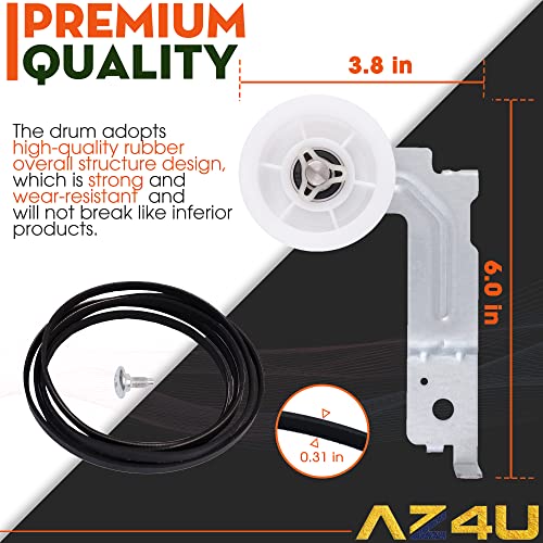 AZ4U Dryer Repair Kit Rollers Belt Pulley Replace For Samsung DV219AEW/XAA DV220AEW/XAA DV48J7700EW/A2 DV48H7400EW/A2 DV42h5200EW/A3