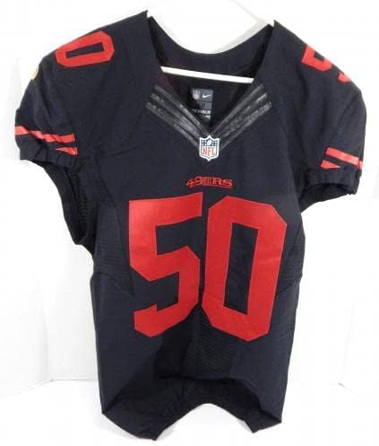 San Francisco 49ers Nick Bellore 50 Igra izdana crna Jersey Color Rush 0 - Nepotpisana NFL igra korištena dresova