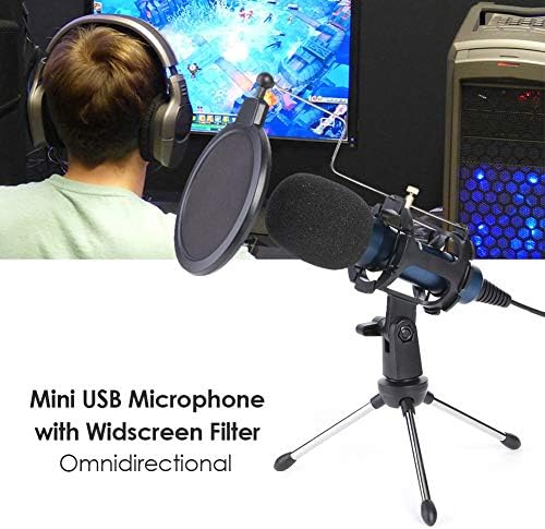 + Kondenzatorski studijski mikrofon za snimanje s udarnim nosačem vjetrobranskog stakla mini stativ za snimanje mikrofona za igre