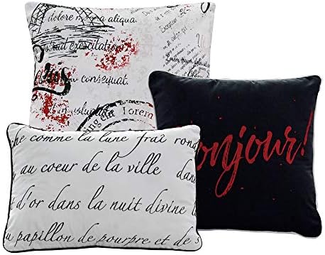 Posteljina Haus Queen Veličina 7PC Utjecaj u torbi, maštovito i prekrasan pokrov francuskog pariškog kreveta s tiskom Eiffel Tower