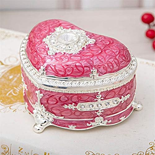 Dekika mini izvrsni kutija za odlaganje nakita, kutija s sitnicama, metalna kutija za nakit u obliku srca, high-end cakline princeza