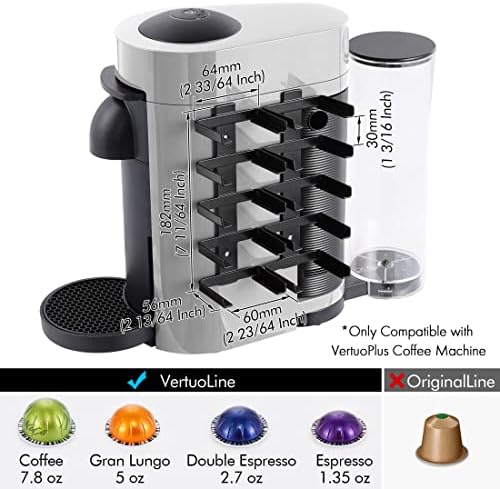 Držač za zrno kapsula KES za kapsule Vertuo, клейкое nosač sa strane za skladištenje zrna kapsula, kompatibilan s Nespresso VertuoPlus