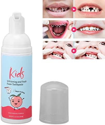 Touisedgi pjena od paste za zube Djeca, dječja mousse izbjeljivačka pasta, bez fluoridne paste za zube, anti -propadanje za djecu Električne