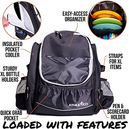 Atletico Power Shot Disc Golf Rockpack | 20+ kapaciteta diska | Pro ili početnička torba za golf | Uniseks dizajn