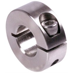 Ovratnik stezaljke s jednim dijelom od nehrđajućeg čelika 1,4301, provrta 18 mm s vijkom DIN 912
