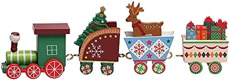 3.00.0 božićni ukrasi drveni četverodijelni poklon ukrasi za vlak