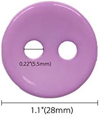 Yaka 100pcs Mix okrugla 28 mm 2 rupe plastične gumba/šivanje DIY zanate dječje ručne gumb za gumb, DIY ručno izrađeni ukras