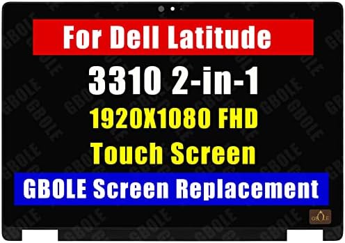 Zamjena zaslona GBOLE za Dell Latitude 13 3310 2-in-1 7Y0MM TG1WM 135WG P95G P95G002 LCD zaslon za zaslon osjetljiv na dodir s ploča