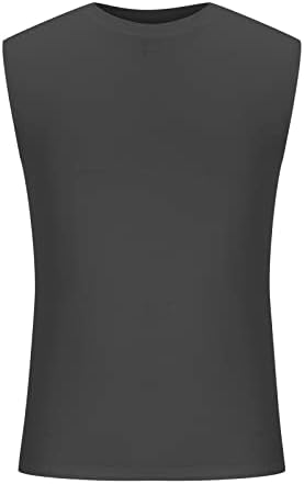 Muška majica za fitness modni prsluk s proširenim ramenima s okruglim vratom sportske Ležerne majice bez rukava za mišiće majice