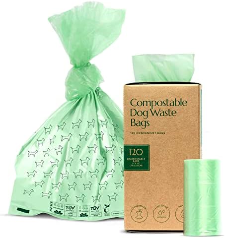 Kompostabilne vrećice za pseći izmet od 120 inča-potrošni materijal za kućne ljubimce / inča & nepropusno / sigurno za pse i zemlju