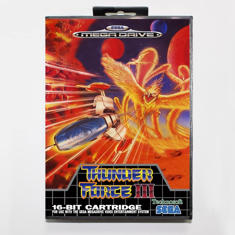 Thunder Force 3 Sega MD Games Card s okvirom za Sega Megadrive Video Game Console 16 Bit MD kartica