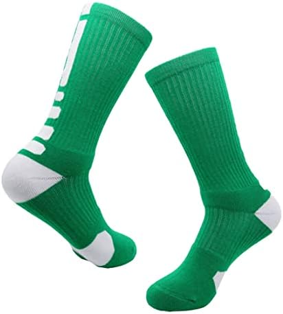 YWSLRC 5 parova muške atletske čarape Elitne košarkaške sportske jastuke duge kompresijske čarape, 6.5-11.5