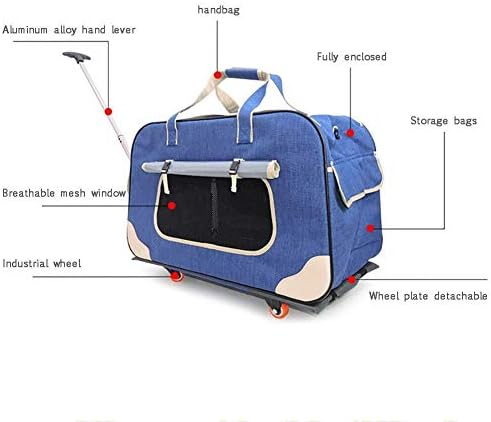 Kreveta za pse prtljaga za kućne ljubimce skrivena zračna kutija tiha torba za kolica na kotačima izrađena od visokoelastičnog mat