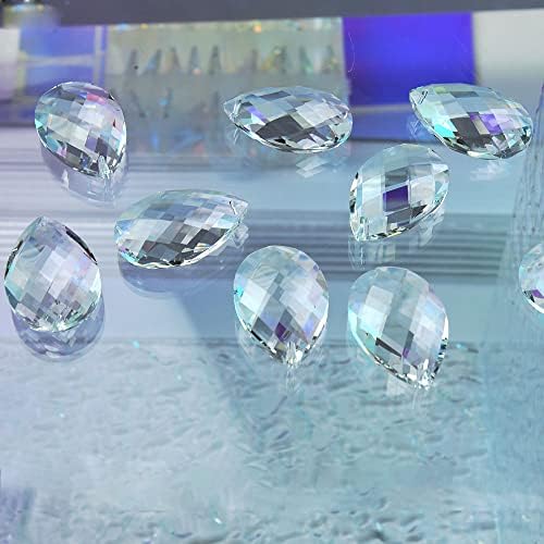 10pcs kristali lustera za zamjenu, 1,5 /38 mm kristali Suncatcher za prozore, prizme čišćenja duge za ukrašavanje, Božić