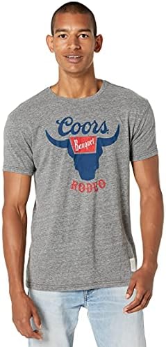 Originalni retro brend Coors banket rodeo vintage tri-blend majice s kratkim rukavima Streaky Grey 2xl