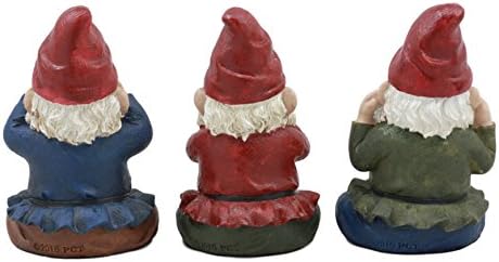 Pokloni i dekor Ebros Whimsical Vidi SELE SAVJETI ZLONI GNOMEI STATUP 4 Visok set od 3 mudrih patuljaka Gnoma Kolekcionarske figurice