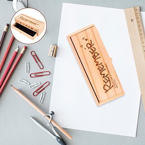 Sewroro velika olovka za olovke olovke drvene olovke kutija drvena ladica umjetnički okvir za skladištenje dvostrukog sloja pribor
