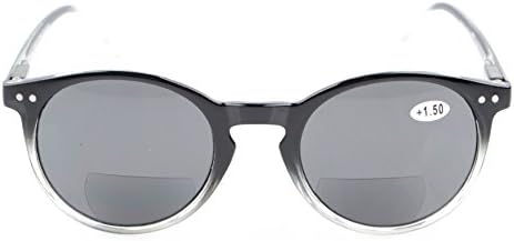 Eyekepper Uštedite 10% na 2 pakiranja bifokalnih sunčanih naočala Sunshine Readers Preveliki okrugla mačka oči crno +2.50