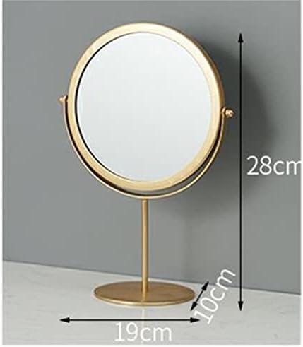 FSYSM Metal Dekorativno ogledalo Ladies Ladies Desktop Makeup Mirror Craft Stereo pribor za dekor za dom (boja: ružičasta, veličina