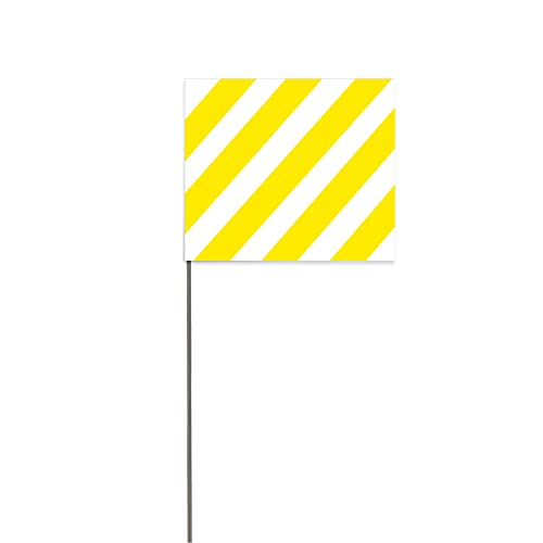 Običan uzorak vinilna oznaka zastava/žuta pruga - 4 x 5 sa 18 osobljem žice | Slučaj od 100