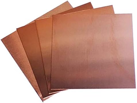 Umky mesing ploča bakreni list 4 PCS Metalni materijal 50 mm x 50 mm debljine 0. 8 mm za industriju opskrba metalnom metalnom folijom