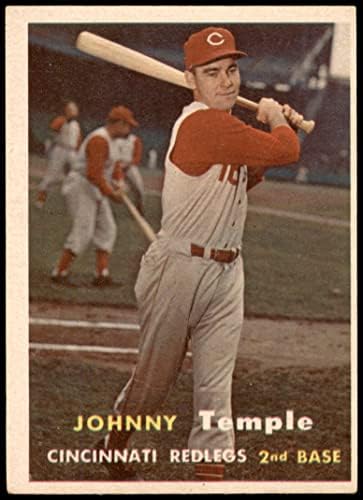 1957. Topps 9 Johnny Temple Cincinnati Reds vg/ex Reds