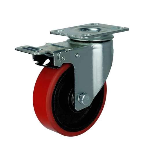 VXB marka 3 inčni kotač kotača 220 kilograma okretna i gornja kočnica Iron i Poliuretanska gornja ploča kapacitet opterećenja = 220