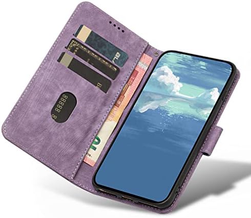 Zaštitne futrole za pametne telefone kompatibilne s torbicom za novčanik od 2021. do 4., zaštitna torbica za knjige od meke PU kože,