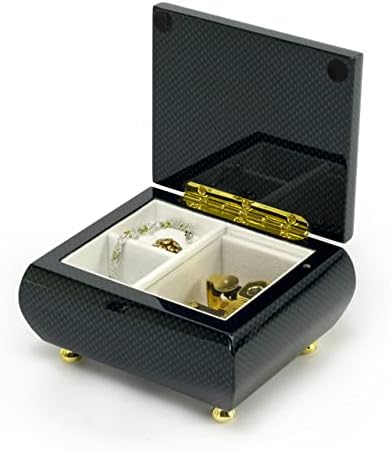 23 Napomena tirkizna moderna kutija za glazbeni nakit u visokoj sjaju - Clair de Lune